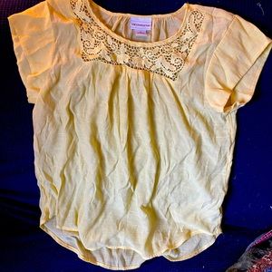 Liz Claiborne yellow floral dress shirt Size M